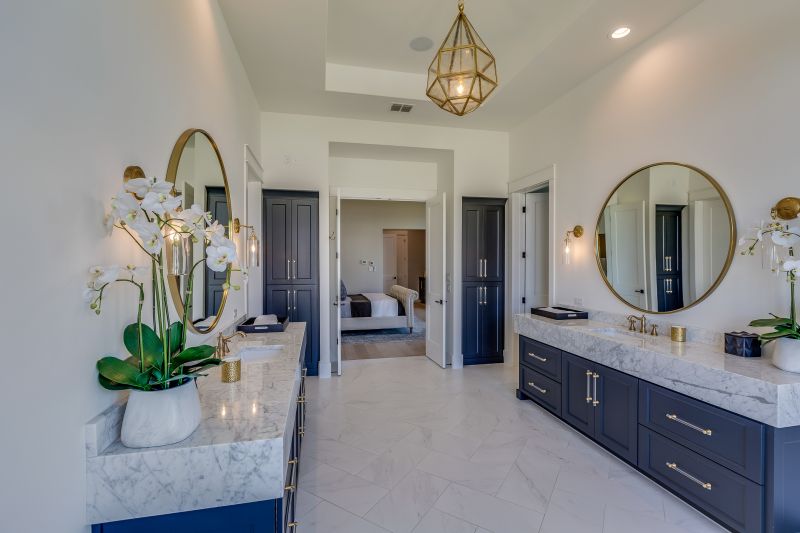 Wide Double Vanity Areas